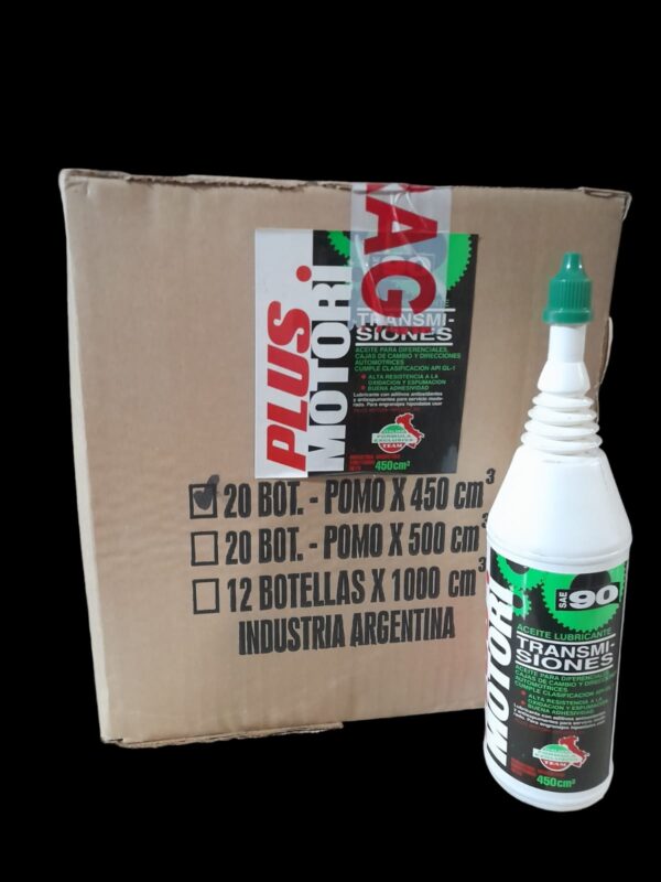 PROMO CAJA X 20 UNIDADES POMO TRANSMISION (TR90) SAE90 X 450cc - PLUS 4500 PLUS MOTORI