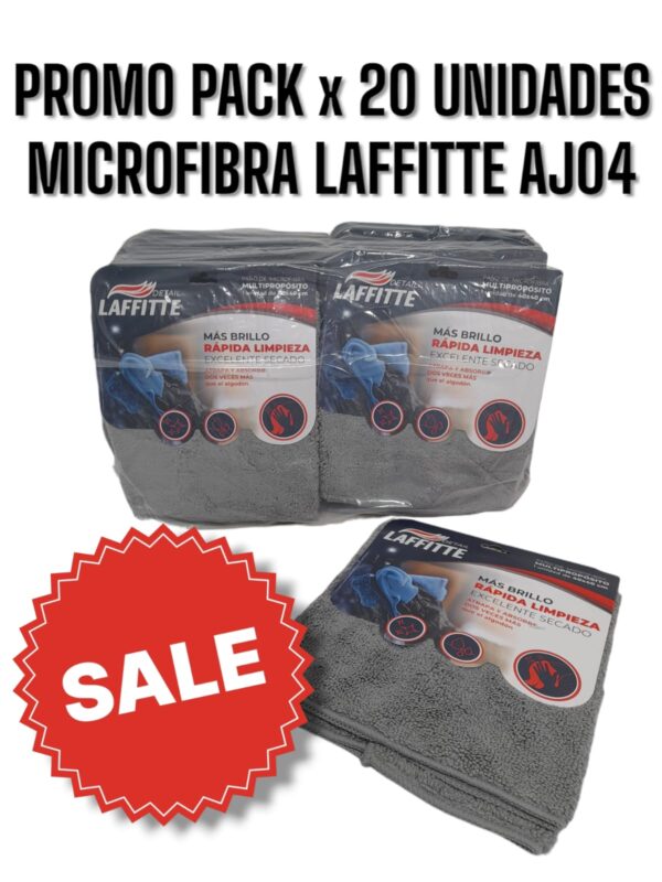 PROMO PACK X 20 UNIDADES PAÑO MICROFIBRA LIMP/SECADO 40X40 CM - LAF AJ04 PAÑOS - LIMPIEZA - MICROFIBRAS