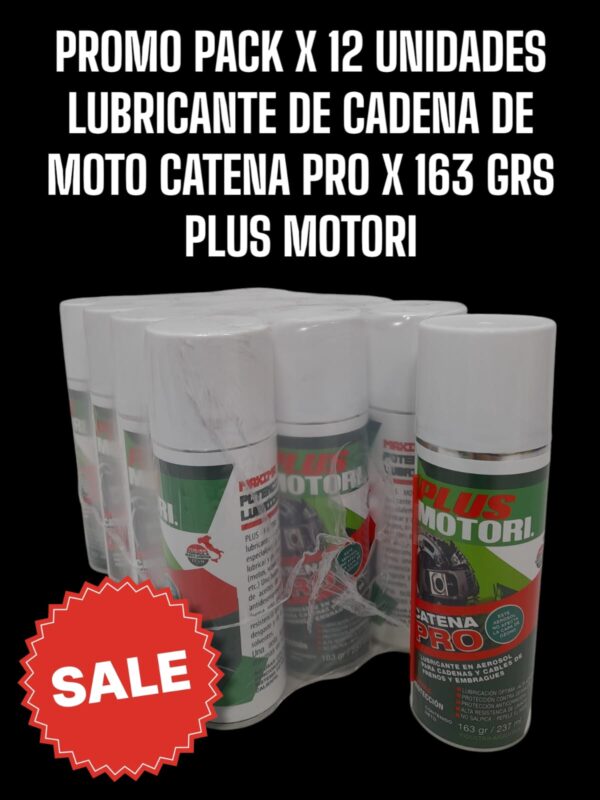 PROMO PACK X 12 UNIDADES LUBRICANTE DE CADENA DE MOTO CATENA PRO X 163 GRS - PLUS 9920 PLUS MOTORI (SIMILAR K78 505 / FUL 920 - FUL 922)