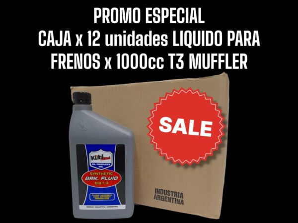 PROMO X CAJA DE 12 UNIDADES LIQUIDO PARA FRENOS X 1000 CC - MUF LFX1000 BKR FLUID