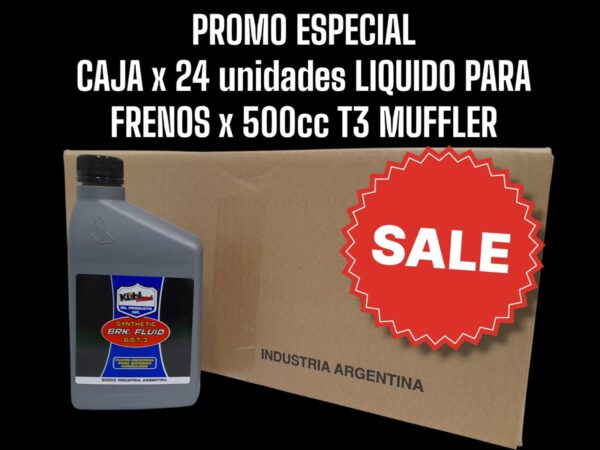 PROMO X CAJA DE 24 UNIDADES LIQUIDO PARA FRENOS X 500 CC - MUF LFX500 BKR FLUID