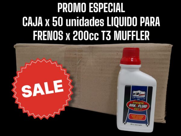 PROMO X CAJA DE 50 UNIDADES LIQUIDO PARA FRENOS X 200 CC - MUF LFX200 BKR FLUID