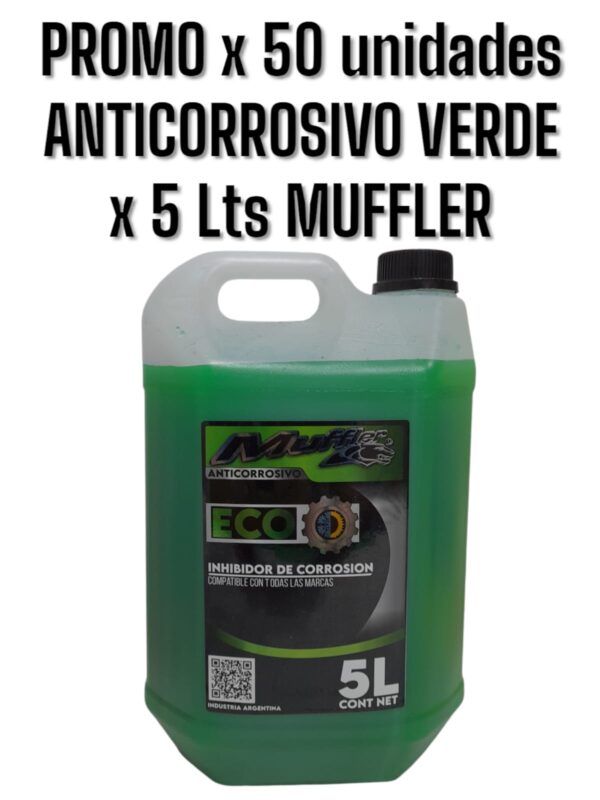 PROMO x 50 unidades ANTICORROSIVO VERDE X 5 LITROS - MUF VE 05 MUFFLER