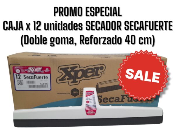 PROMO CAJA X 12 UNIDADES SECADOR Secafuerte  ( Secador Doble Goma, reforzado de 40cm )  - XPERT 042