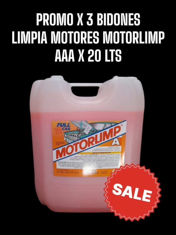 PROMO X 3 BIDONES Bidon limpia motores Motorlimp x 20 L (DILU 1L/5L) AAA - FUL 016 FULL CAR (LIMPIEZA - MOTORES -EXTERIORES - BICHOS - PISOS - TODO TIPO DE SUPERFICIES- SIMIL K78 827)   ( Desengrasante concentrado biodegradable para lavar motores,piezas o máquinas que puedan ser tratadas con agua, formuladocon solventes de origen natural derivados del aceite de naranja.Dilución para el uso: 1 parte en 5 de agua.)