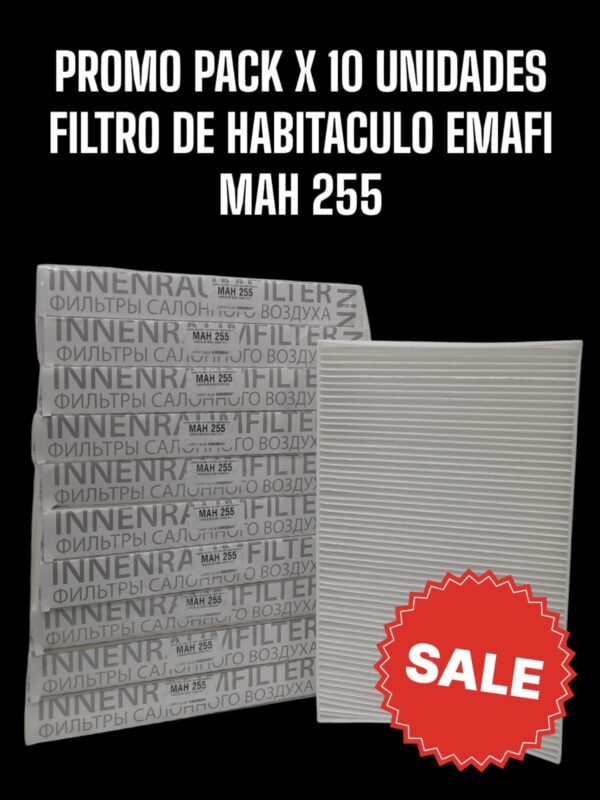 PROMO PACK X 10 UNIDADES Filtros para Habitáculo - MERCEDES BENZ VIANO 04- (OEM : 6398350347) - MAH 255  (  MAH 255 - AKX-3581 - - - CU 3540 6398350347)