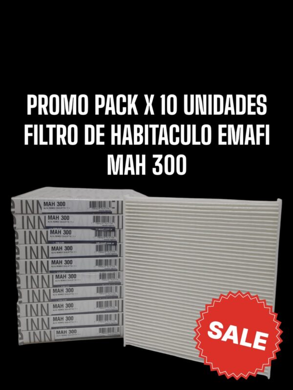 PROMO PACK X 10 UNIDADES Filtros para Habitáculo - ALFA ROMEO GIULIETTA 11- (OEM : 50511785) - MAH 300  (  MAH 300 - AKX-1380 - HM 2153 - CU 23009 50511785)