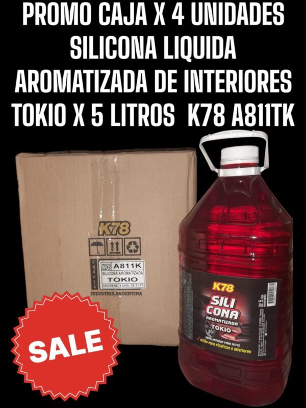 PROMO CAJA X 4 UNIDADES SILICONA LÍQUIDA DE INTERIORES    (TOKIO) X 5 LTS - K78 A811TK