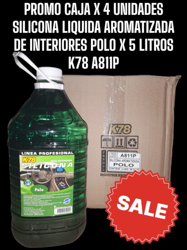 PROMO CAJA X 4 UNIDADES SILICONA LÍQUIDA DE INTERIORES    (POLO) X 5 LTS - K78 A811PO