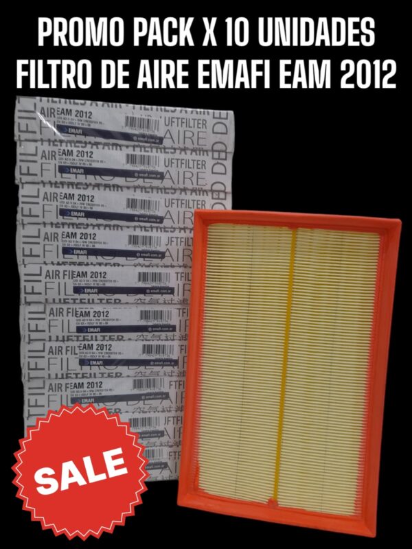 PROMO PACK X 10 UNIDADES  [FILTRO EMAFI] A3/IBIZA III/LEON I/TOLEDO II|CROSS FOX/FOX/GOLF IV - EAM 2012     (SIMIL AIPA 908)(EAM 2012 MR 309 FAP-3287 CA 9519 AMPI 1105 AR 1655PM C 2998/5 032129620B)