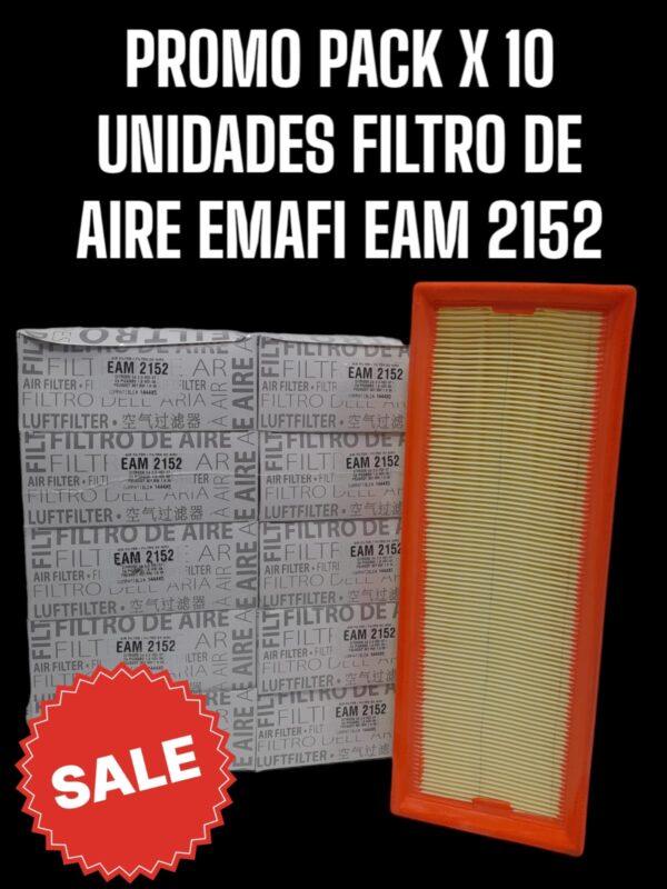 PROMO PACK X 10 UNIDADES  [FILTRO EMAFI] F. AIRE CITROEN C4 2.0 HDI 07 - / C4 PICASSO 1.6 HDI 08 - / PEUGEOT 307 SW 1.6 - EAM 2152  (SIMIL AIPA 709)(EAM 2152 MR 336 FAP-9027 CA 9764 AMPI 1118 AR 1668 PMS C 3282 1444X5)