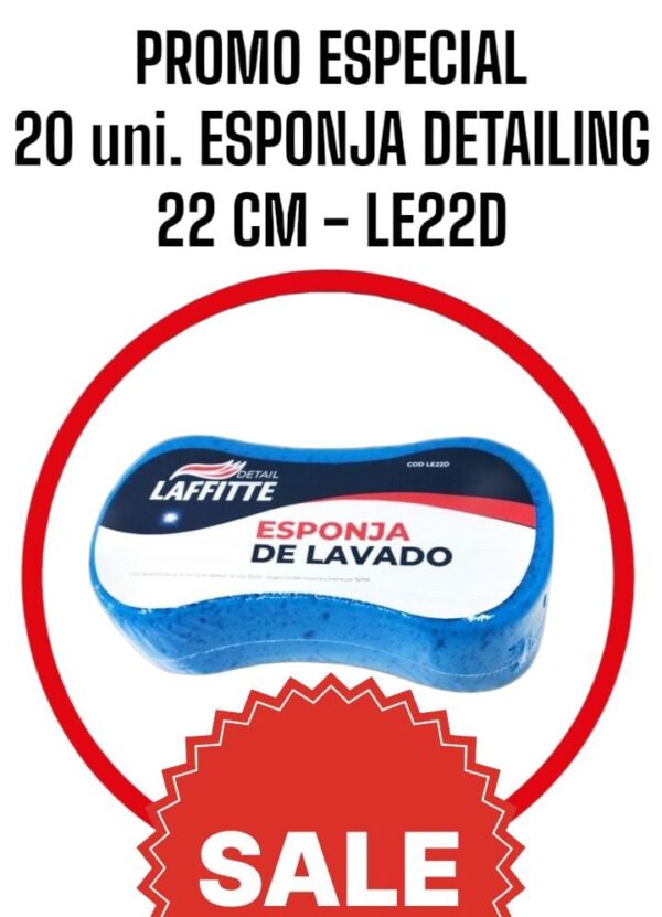 PROMO LAFFITTE 10 UNIDADES ESPONJA DETALLING  22CM - LAF LE22D PAÑOS - LIMPIEZA - MICROFIBRAS