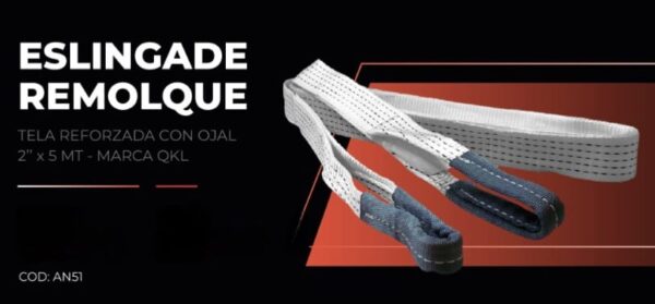 PROMO QKL 12 UNIDADES ESLINGA TELA/TELA 5MTS X 2 PULG (Dimensiones 2'' x 5mtElaborada en tela reforzada 100% poliéster Tensión máxima 3ton) - QKL AN51 - Image 2