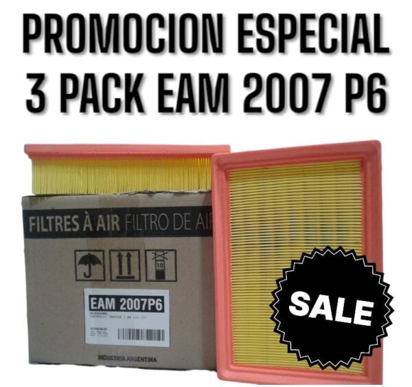 PROMO [FILTRO EMAFI] 3 PACK X 6 UNIDADES (TOTAL 18 FILTROS ) CHEVROLET TRACKER 1.8N 16V 13- - EAM 2007P6(EAM 2007 MR 398 FAP-3270 - AMPI 1182 AR 1732PM C 24012 95021102)(CHEVROLET TRACKER/1.8N 16V 13>                                                     95021102      C 24 012     CA11501    FAP-3270    MR398   AMPI1182                                                                235    160     55      Panel      6      )