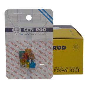 (CAJA X 100 UNIDADES=10 BLISTER X 10 UNIDADES CADA UNO ) Fusible MINI ficha Gen Rod SURTIDO - GEN FMIS
