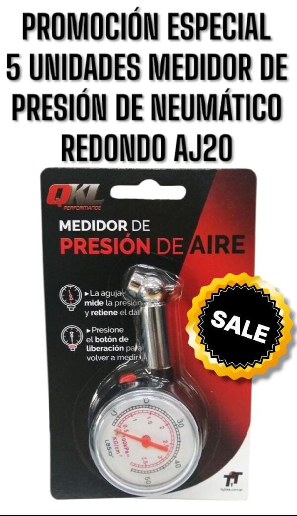 PROMO X 5 UNNIDADES MEDIDOR DE PRESION REDONDO - QKL AJ20