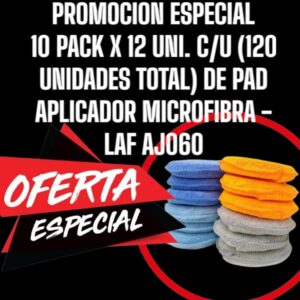 PROMO X 10 PACK (TOTAL 120 PADS) PAD APLICADOR CON BOLSILLO PACK X 12 UNIDADES - LAF AJ060 PAÑOS - LIMPIEZA - MICROFIBRAS