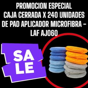 PROMO X CAJA 20 PACKS (TOTAL 240 UNIDADES) PAD APLICADOR CON BOLSILLO PACK X 12 UNIDADES - LAF AJ060 PAÑOS - LIMPIEZA - MICROFIBRAS