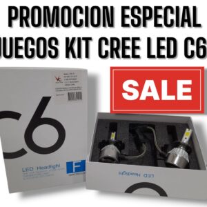 PROMO X 5 JUEGOS (CAJA X JUEGO DE 2 UNIDADES) KIT CREE LED C6 H7 12/24V - CREE/H7
