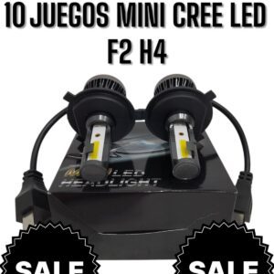 PROMO X 10 JUEGOS (CAJA X JUEGO DE 2 UNIDADES) KIT CREE LED MINI PLUS H4 12/24V - CREE/H4 MINI