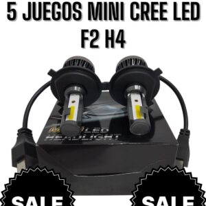 PROMO X 5 JUEGOS (CAJA X JUEGO DE 2 UNIDADES) KIT CREE LED MINI PLUS H4 12/24V - CREE/H4 MINI