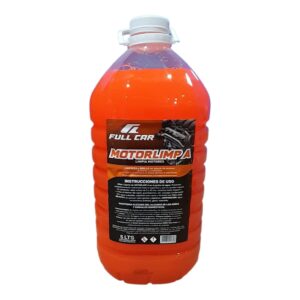 Bidon limpia motores Motorlimp x 5L AAA  (DILUCION 1 EN 5) - FUL 013 FULL CAR (LIMPIEZA - MOTORES -EXTERIORES - BICHOS - PISOS - TODO TIPO DE SUPERFICIES- SIMIL K78 827)  ( Desengrasante concentrado biodegradable para lavar motores,piezas o máquinas que puedan ser tratadas con agua, formuladocon solventes de origen natural derivados del aceite de naranja.Dilución para el uso: 1 parte en 5 de agua.)