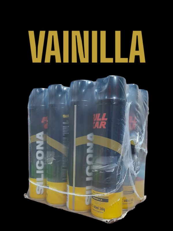 PROMO 2 REMERAS SIN CARGO  X 4 PACK X 12 UNIDADES (TOTAL 48 AEROSOLES)  SILICONA AEROSOL X 440 CM3 ( 12 BLACK + 12 VAINILLA + 12 FRUTOS ROJOS + 12 INVICTUS ) - FUL 470 - FUL 472 - FUL 474 - FUL 476 - FUL 478 - FUL 480 - FUL 482 - FUL 484 - FULL CAR SILICONA AEROSOL PARA NEUMATICOS REVIVIDOR DE NEUMATICOS Y ALFOMBRAS  (Silicona multiuso aromatizada en aerosol. Da brillo renueva yprotege cueros, plásticos, vinílicos y gomas.Fragancias: Surtidas, Nacionales e Internacionales)(simil A3130/12 / ful 047 / plus 7020 / K78 207 ) - Image 3