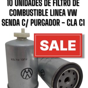 PROMO X 10 UNIDADES FILTROS DE  COMBUSTIBLE Linea Volkswagen Senda Con Purgador (Unidad sellada de combustible (SIMIL ORIGINAL)- CLA C1