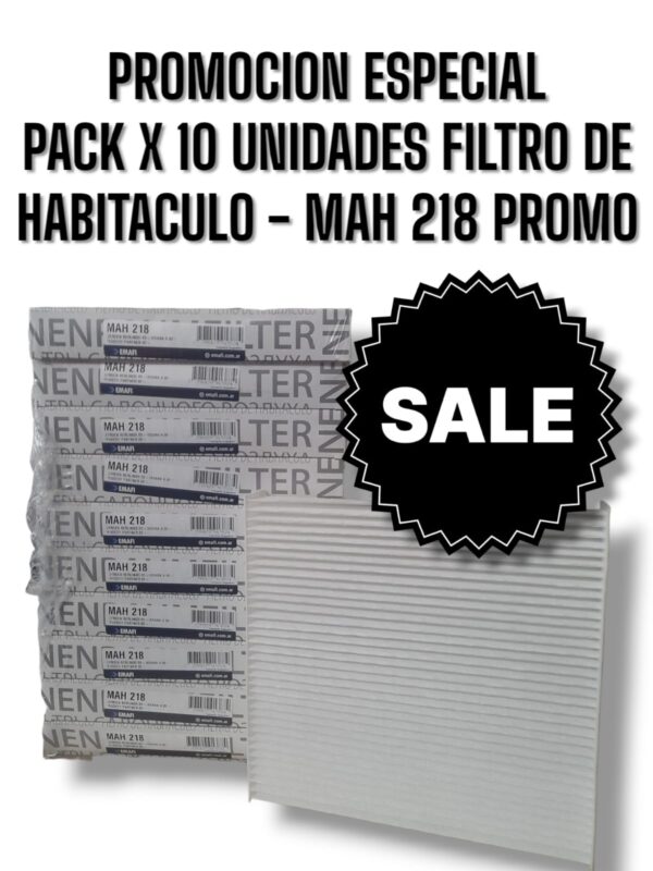PROMO PACK X 10 UNIDADES Filtros para Habitáculo - CITROEN BERLINGO 03-/XSARA 02-/PEUGEOT PARTNER 02- (OEM : 6447KR) - MAH 218  (MAH 218 MH 152 AKX-1430 CF 9294 HM 2020 TH 919/953 CU 2245 6447KR
)