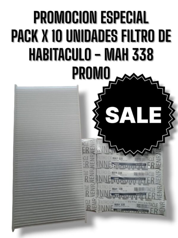 PROMO PACK X 10 UNIDADES Filtros para Habitáculo - M. BENZ CLASE B 170/B 200 (OEM : A1698300218) - MAH 338    (   MAH 338 - AKX-3575 - - - CU 4054 A1698300218)