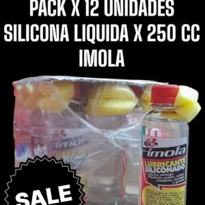 PROMO PACK X 12 UNIDADES ÍMOLA SILICONA X 250 - PLUS 3050 PLUS MOTORI (SILICONA LIQUIDA INERIOR - EXTERIOR)