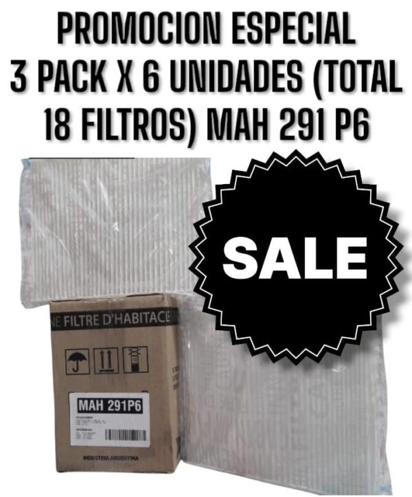 PROMO ESPECIAL [FILTRO EMAFI] 3 PACK X 6 UNIDADES (TOTAL 18 FILTROS ) Filtros para Habitáculo - PACK X 6 UNIDADES FORD FIESTA VI KINETIC 11-/ECOSPORT KINETIC 12-/KA 16- (OEM : CN1118D543AA) (240 x 190 x 22
) ( "AKX-35347F | MH257
CF10569 | CU 2436"
)  - MAH 291P6   (MAH 291 MH 257 AKX-35347F CF 10569 HM 2118/2128 TH 2005 CU 2436 CN1118D543AA)("CN1118D543AA                                               HM2118
FORD ECOSPORT KINETIC/FIESTA VI KINETIC 11>/FORD KA 16>                              8V5118D543AA    CU 2436     CF10569   AKX-35347F   MH257   HM2128"                                                        240    190    22    Rectangular    6                          )