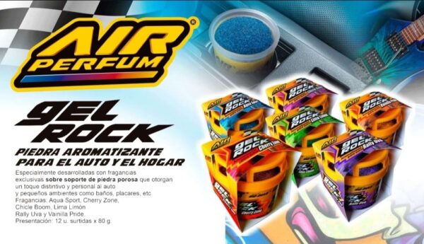 PROMO X 12 UNIDADES TC AIR PERFUM GEL SURTIDO 12unid.x 80 Grs (Chicle Boom, Invict Power, Fresa Sweet, Lemon Fresh, New Car y Vainilla Pride. SURTIDO)