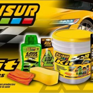 PROMO LANZAMIENTO TC KIT BALDE PROMO Kit BALDE ECO SILICONA PERF. AER 260g,+ LAVAAUTOS SILICONADO 600CC + REVIV. GOMAS 600cc + ESPONJA + FRANELA+ PINO PERFUMADO + BALDE