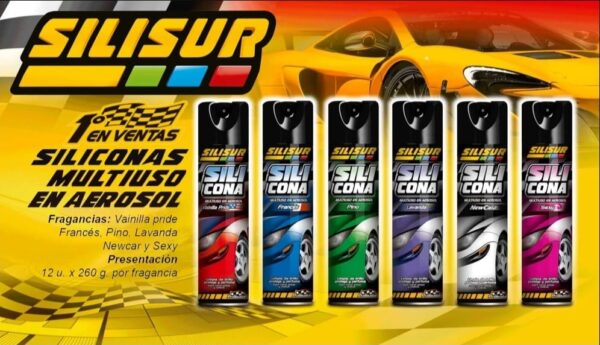 PROMO X 12 UNIDADES CJ SILISUR SILICONA AER SURTIDO 12unid.x 260 Grs