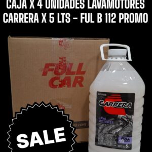 PROMO CAJA X 4 UNIDADES LIMPIA MOTORES MOTORLIMP BLACK X 5 L  (DILUCION 1 EN 5) - FUL B 112 FULL CAR (LIMPIEZA - MOTORES -EXTERIORES - BICHOS - PISOS - TODO TIPO DE SUPERFICIES- SIMIL K78 827)  ( Desengrasante concentrado biodegradable para lavar motores.Dilución para el uso: 1 parte en 5 de agua.piezas, máquinas y carrocerias que pueden ser tratadas con agua  )