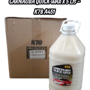 PROMO CAJA X 4 UNIDADES CARNAUBA QUICK WAX (CERA RAPIDA) X 5 LITROS - K78 A451 (SIMIL FUL 051 - FUL 005 - FUL 054 EXPRESS)