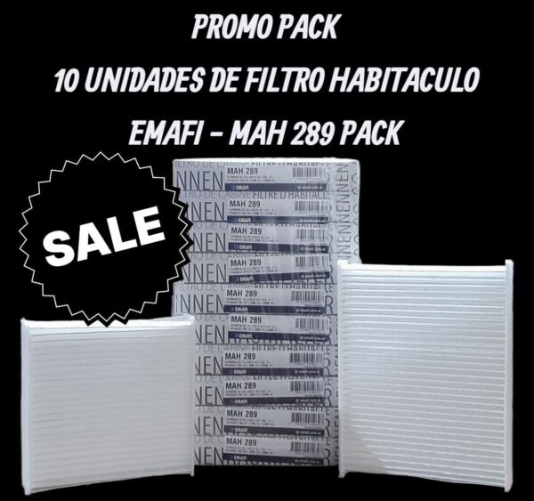 PROMO PACK X 10 UNIDADES Filtros para Habitáculo - CITR C3 PICASSO/AIRCROSS/C3 II/C4 CACTUS/DS3/P. 207/208/2008 (OEM : 6447VY) - MAH 289  ( MAH 289 MH 360 AKX-1444-2 CF 10204-2 HM 2107 TH 1007 CU 21000-2 6447VY)