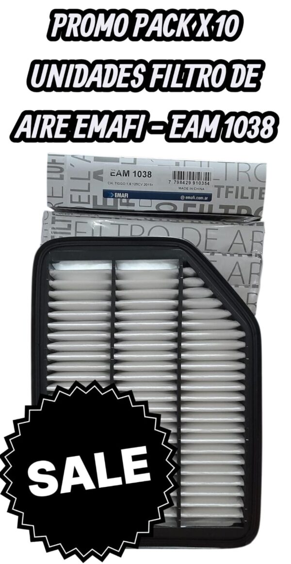PROMO PACK X 10 UNIDADES   [FILTRO EMAFI] CHERY TIGGO 1.6 125CV 15- - EAM 1038  (EAM 1038 MR 466J JFA-0F12 - - - - T111109111AC)