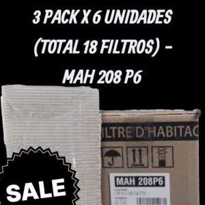 PROMO ESPECIAL Filtros para Habitáculo -3 PACK X 6 UNIDADES (TOTAL 18 FILTROS ) - PEUGEOT 307/308/408/RCZ/CITROEN C3/C4/DS4/XSARA PIC (OEM : 6447KK) (285 x 180 x 30) ("AKX-1446 | MH156 / MH354CF9398 | CU 2940") - MAH 208  (MAH 208 MH 156/354 AKX-1446 CF 9398 HM 2019 TH 918 CU 2940 6447KK) ("6447KK                                         MH156PEUGEOT 307/308/408/CITROEN XSARA PICASSO/C3 03>/C4 04>/DS4 12>                          6447NT       CU 2940      CF9398    AKX-1446    MH354   HM2019"                                                                285    180    30    Rectangular    6    )