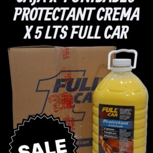 PROMOCION OFERTA ESPECIAL 4 UNIDADES silicona en crema aromatizada PROTECTAN CREMA X 5 LITROS - FUL 400  FULL CAR (RENOVADOR -RECUPERADOR - VINILICOS E INTERIORES - REVIVIDOR - SIMIL K78 A843 - K78 A844 - K78 A840 - K78 A815 - K78 A813 - FUL 042 )   (  Protector para interiores a base de siliconas emulsionadas enagua. Libres de solvente, Revive y protege vinílicos, plásticos,cueros, etc. Especial para interiores de automóviles de altagama con aplicaciones de cuero o madera lustrada.)