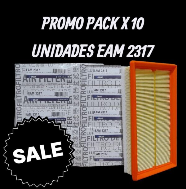 PROMO PACK X 10 UNIDADES [FILTRO EMAFI] Filtro de Aire  EAM 2317        FIAT 1.0 12V Turbo 200 21>        "52079874K68377762AA"        C 27 046/1        -        -        -        -                266        154        49        Panel - Image 2