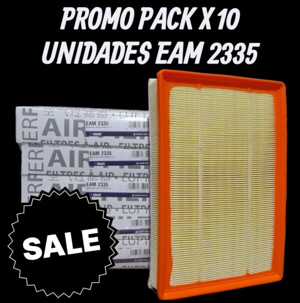 PROMO PACK X 10 UNIDADES [FILTRO EMAFI] Filtro de Aire EAM 2335        MERCEDES BENZ SPRINTER III 311 20>/314, 315 23>/414 23>/417 20>/517 21> - 2.0 CDI (OM 654)        A9075283500        C 33 050        CA12868        FAP-9122/1        MR511        WA9971                322        226        50        "Panel EAM 2335con Prefiltro"        10 - Image 3