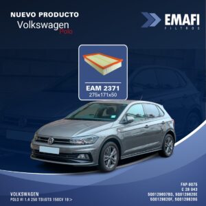 PROMO PACK X 10 UNIDADES [FILTRO EMAFI] Filtro de Aire  "AUDI A1, A3 35 TFSI 1.5 150CV 18>VOLKSWAGEN VENTO 2.0 18>/POLO VI 1.4 250 TSI/GTS 18>/VIRTUS 1.4 TSI GTS 20>"        "5Q0129607BD5Q0129620E5Q0129620F5Q0129620G"        C 28 043        -        FAP-9075        MR526        -                275        171        40        Panel        10 EAN 2371