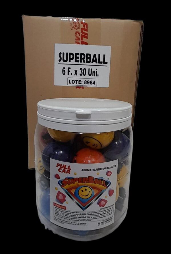 PROMO CAJA MADRE X (6 CAJAS EXHIBIDORAS X 30 UNIDADES)  (TOTAL 180 UNIDADES ) PERFUME BOLITA FRAGANCIAS SURTIDAS (AROMATIZADOR) Super Ball x 30 unidades - FUL 618 FULL CAR  para tablero varias fragancias (aromatizador para tablero simil ful 631 - /  k78 112 - k78 105 - k78 110 ) (pino - comodin PERFUMES AROMAS VARIADOS PINOS FRAGANCIA PARA COLGAR O PONER EN EL TABLERO)  (Aromatizador para autos para colocar en la rejilla deventilación. Diversión y variados colores.)