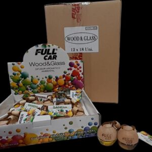 PROMO CAJA MADRE X (12 CAJAS EXHIBIDORAS X 18 UNIDADES)  (TOTAL 216 UNIDADES ) CAJA EXHIBIDORA X 18 UNIDADES DIFUSOR AROM "WOOD AND GLAS" X5,5 ML