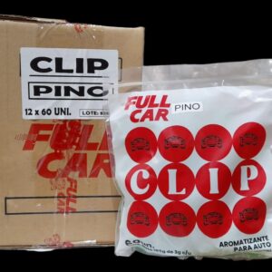 PROMO CAJA MADRE X (12 CAJAS EXHIBIDORAS X 60 UNIDADES)  (TOTAL 720 UNIDADES ) COMODIN CLIP  (-PINO-)  - FUL 637CHI FULL CAR PERFUMES AROMAS VARIADOS PINOS FRAGANCIA PARA COLGAR O PONER EN EL TABLERO