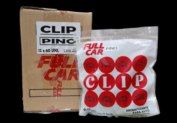 PROMO CAJA MADRE X (12 CAJAS EXHIBIDORAS X 60 UNIDADES)  (TOTAL 720 UNIDADES ) COMODIN CLIP  (-PINO-)  - FUL 637CHI FULL CAR PERFUMES AROMAS VARIADOS PINOS FRAGANCIA PARA COLGAR O PONER EN EL TABLERO