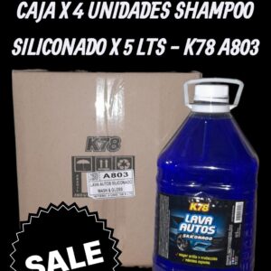 PROMO CAJA X 4 BIDONES LAVA AUTOS (SHAMPOO - ESPUMA) SILICONADO  (Aroma Blueberry) 5 LTS - K78 A803 (SIMIL FUL 024 - FUL 027 - FUL 025 - FUL 002 - FUL 020 ETC)