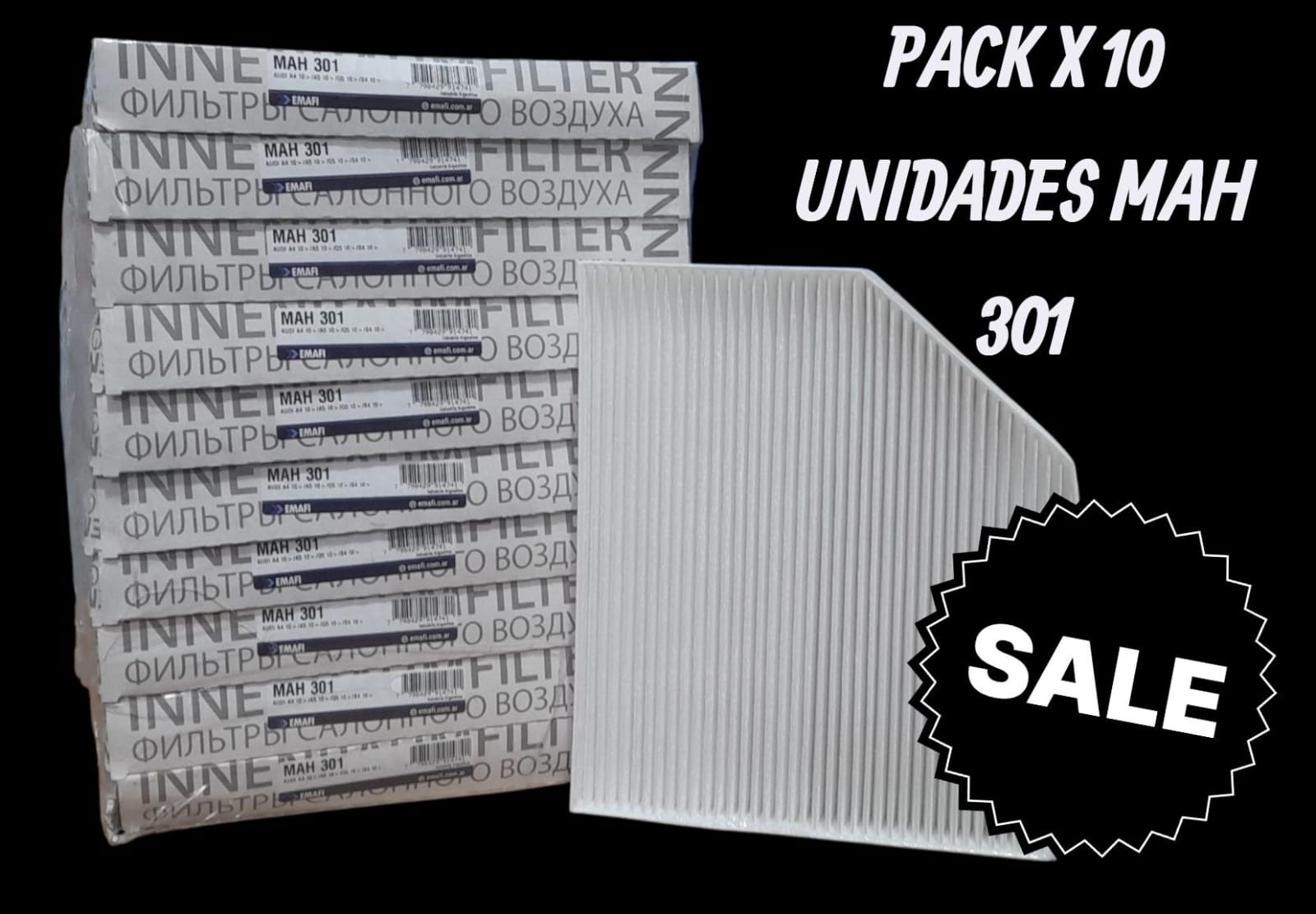 PROMO PACK X 10 UNIDADES Filtros para Habitáculo - AUDI A4/A5/Q5/S4 10- (OEM : 8K0819439) - MAH 301   (  MAH 301 MH 540 AKX-1113 CFA 10458 HM 2087 TH 987 CU 2450 8K0819439)